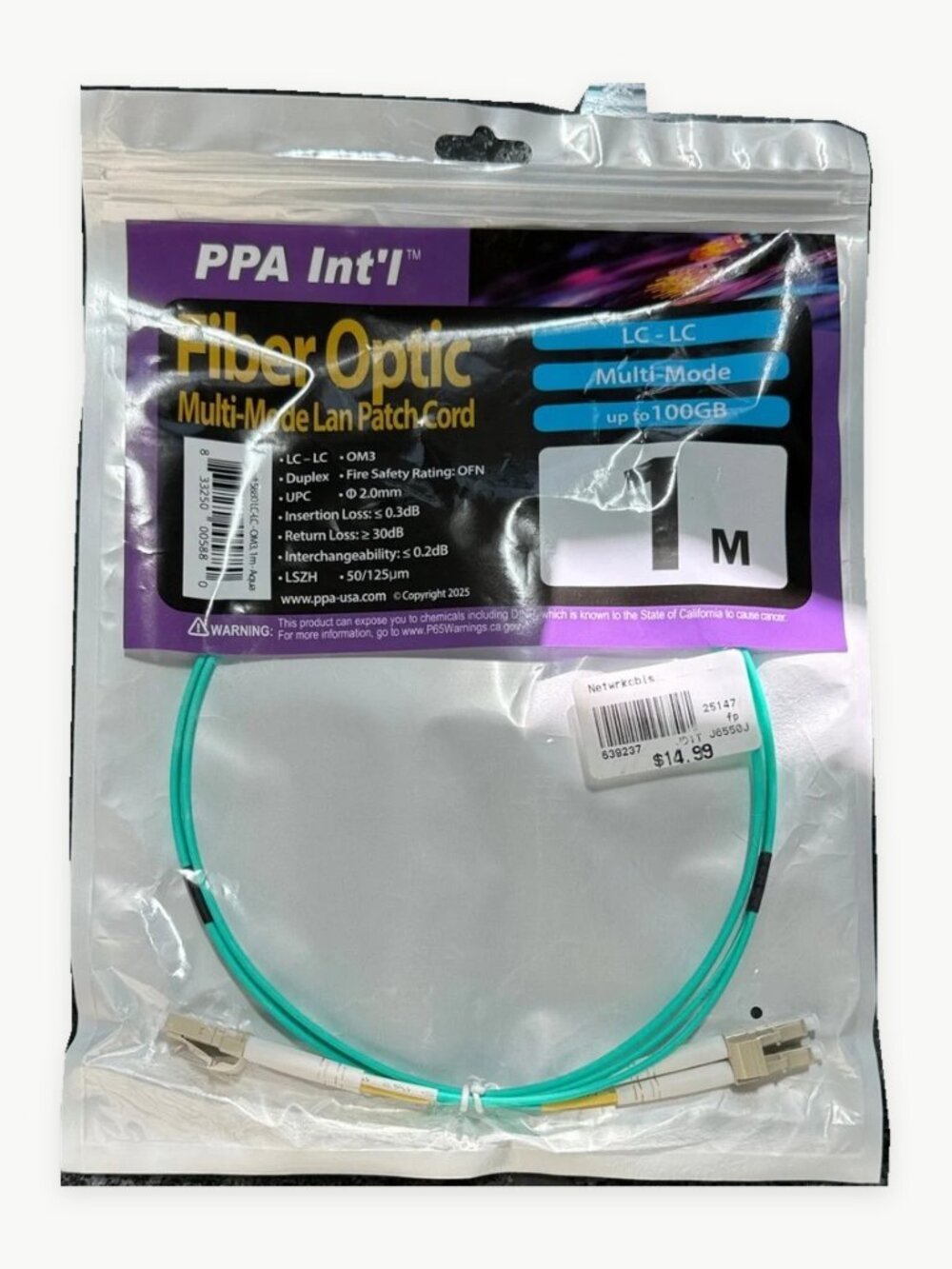PPA Int'l Fiber Optic Multi-Mode Patch Cord
